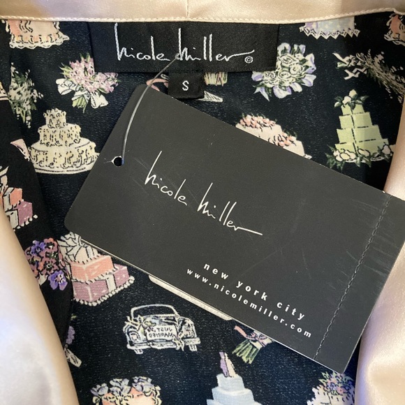 Nicole Miller Silk Bridal Robe, Small - Picture 4 of 5